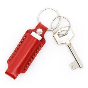 Leather Chapstick Keychain Holder (Victory Lap)